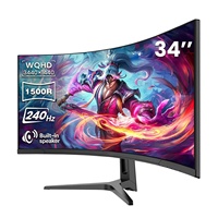 Moniteur de jeu incurvé R&E 34 pouces, prix d'usine, nouveau, 240 Hz, 1 ms, 21:9, 120 % sRGB, HDR, IPS LCD, temps de réponse de 1 ms