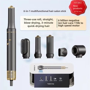 5 In 1 Ionic Hair <strong>Styler</strong> Multi-Functional Hot Air Brush Blower Dryer Auto Curler Straightener Negative Ion Features For Styling