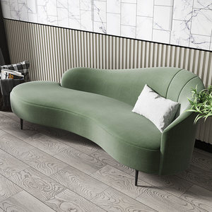 Chaise Longue Letto Singolo per Camera da Letto, Divano Compatto per Soggiorno, Poltrona Singola in Stile Nordico Minimalista Moderno di Lusso Leggero con Pouf Laterale - Product Image 3