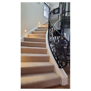Scala a U in Acciaio Prima con Gradini in Legno, Monotrave <span class=keywords><strong>e</strong></span> Ringhiera in Vetro - Scala Flottante - Product Image 4