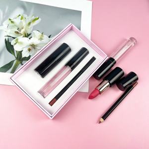 Cosméticos de etiqueta privada 3 en 1 Juego de labios de larga duración Etiqueta privada Brillo Líquido cremoso Lápiz labial Delineador de labios <span class=keywords><strong>Mirada</strong></span> de labios Kit de 3 uds - Product Image 5