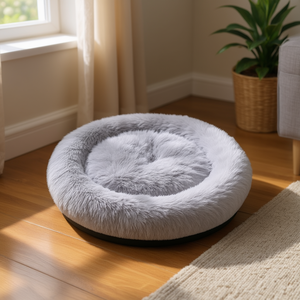Cuccia per Cani di Lusso in Velluto Pavone 75*75CM Grigio YM4281A - Product Image 3