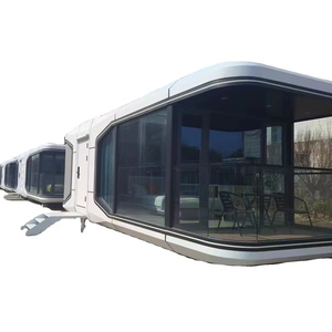 Nhà Máy Trực Tiếp Sang Trọng 40ft Thép Và Không Gian Bằng Gỗ Nhà Viên Nang Đúc Sẵn Với IOS Điều Khiển Hệ Thống Khung Nhà - Product Image 2