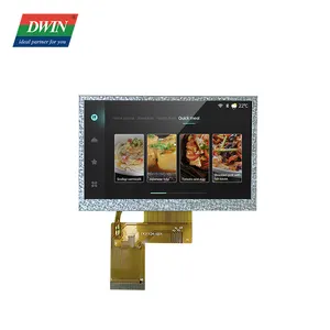 DWIN 4.3 inç 300nit 480x272 24bit RGB TN TFT LCD modülü kapasitif GT911 denetleyici rezistif dokunmatik için STM32