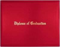 Pochette de diplôme rouge pour certificat format lettre 8,5''x 11'' avec impression personnalisée pour la remise des diplômes, couleur marron