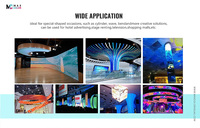 Écran LED Courbe pour Stand d'Exposition, Écran LED Flexible Personnalisé P2 P2.5 P3 P4, Fond LED Mobile pour Stand d'Événement