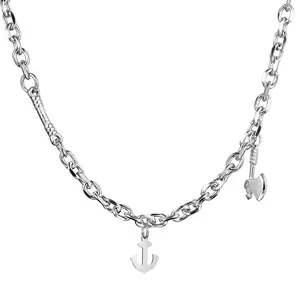 Jachon Bestseller Herren Halskette Ketten Edelstahl Cuban Silver Link Chain Halskette für Herren Jungen Herren Schmuck