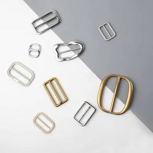 Wholesale Metal <b>Strap</b> Adjuster Buckle Double Bar Slide Buckle for Bags <b>Webbing</b> Pet Collar Hardware - Product Image 3