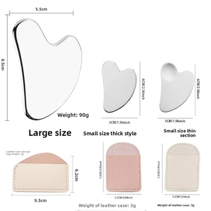 Tabla de Gua Sha en Forma de Corazón de Acero Inoxidable DF22 de 20 mm de Grosor, Modelo GL01, Herramienta de Masaje Facial y Corporal - Venta al por Mayor - Product Image 1