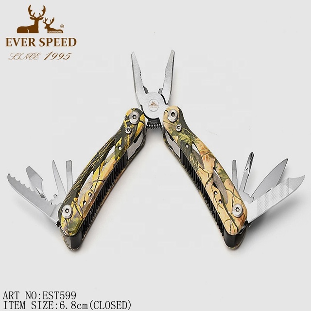 High Quality Stainless Steel Multifunctional Multitool for Outdoor Camping Folding Pliers Knives Serrated Aluminum OEM