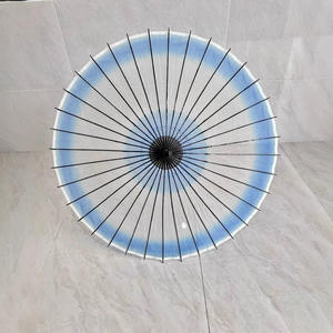 Vente en gros DD4059 Parasol japonais en bambou pur dégradé de soie artisanat photographie à la main mariage plafond fête parapluie droit - Product Image 3