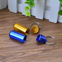 Pastillero Creativo de Aluminio al por Mayor, Llavero con Pastillero, Pastillero de Metal, Estuche para Medicamentos