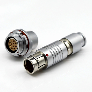 Ficher de série F 2/3/4/5/6/7/8/9/10/12/13/14/15/16/18/19 broches étanche IP67 IP68 extérieur autobloquant connecteur push-pull - Product Image 3