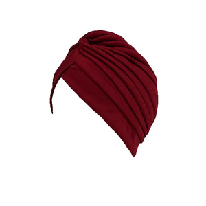 Vente chaude femmes couleur unie noeud croix ethnique africain Turban chapeau fait modal pour les femmes musulmanes-tête préférée de l'Amérique - Product Image 4
