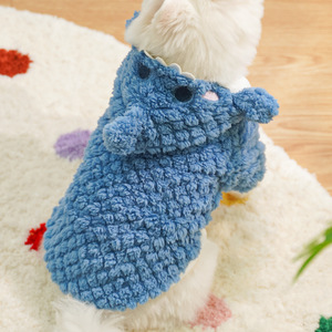 Prix d'usine Automne Hiver Épaissir et Resserrer le corps pour garder au chaud Sweat-shirts pour animaux de compagnie <span class=keywords><strong>Chat</strong></span> Chien Costumes de chien amusants et mignons en forme de <span class=keywords><strong>requin</strong></span> - Product Image 5