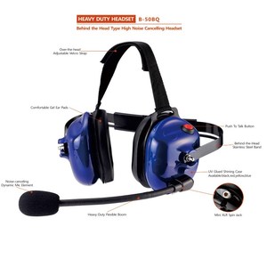 Hight Noise Cancelling Tws Earphones Heavy Duty <strong>Headset</strong> with Replacement Microphone Behind-the-Head <strong>Headset</strong> - Product Image 3