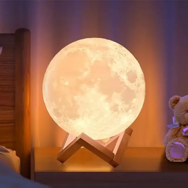 3D Smart Led Night Moon Light Living Room Decoration Lighting Moon Magnetic Floating Table Lamp