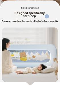 Barrière de lit bébé pliable sans perçage, protection anti-chute pour lit d'enfant, hauteur réglable et installation facile - Product Image 5