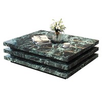 Table basse carrée en pierre frittée de marbre, luxe minimaliste, pour salon, usage domestique, différentes tailles, types de maisons, table basse haut de gamme