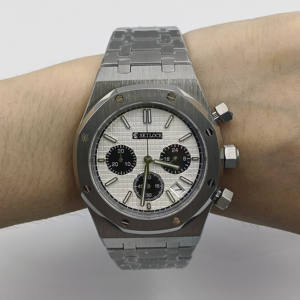 Nouvelle montre de sport pour homme 2025, mouvement VK63, boîtier argenté, étanche 3 bars, quartz lumineux SEILOCE - Product Image 4