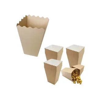 Scatola di pollo per Popcorn di imballaggio di alta qualità scatola di carta Kraft all'ingrosso scatola di Snack di vendita calda