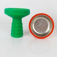 Accessoires de chicha arabes de qualité supérieure, multicolores, en silicone rond, résistants à la chaleur, pour offrir en cadeau, tête de bol à chicha
