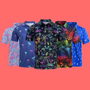 Camisas de Polo de Golf Personalizadas con Logotipo, Corte Ajustado, 80% Poliéster, 20% Elastano, Diseño con Estampado Completo por Sublimación para Hombre - Product Image 2