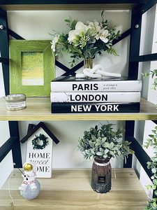 Decorazione Moderna per Tavolino da Caffè Set <span class=keywords><strong>di</strong></span> 3 <span class=keywords><strong>Libri</strong></span> con Pagine Bianche Decorazione Libro con Copertina Rigida - Product Image 4