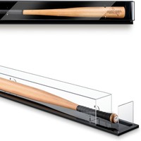 Boîte de présentation pour batte de baseball, support mural ou de bureau avec couvercle anti-poussière et support pour batte