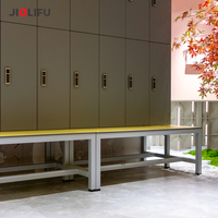 Casier de gym compact en stratifié HPL imperméable Jialifu avec serrure électronique et banc intégré