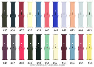 Hot 2021 Band para <span class=keywords><strong>Watch</strong></span> series <span class=keywords><strong>6</strong></span> 5 4 3 2 44mm 42mm 40mm 38mm Correa deportiva de silicona Reemplazo para iWatch Bands Mujeres Hombres - Product Image 2