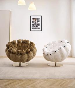 Diseñador creativo sala de estar muebles oso de peluche perro giratorio <span class=keywords><strong>Silla</strong></span> de ocio - Product Image 6