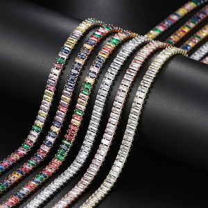Gargantilla de cadena de tenis de circonita cúbica de varios colores, collares de Gargantilla completa de lujo de cristal de 5*10MM para mujer - Product Image 1