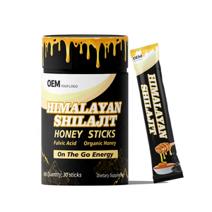 Bâtonnets de miel de Shilajit pur de l'Himalaya OEM Or, faible MOQ, fabricant de compléments alimentaires sous marque privée, lancement rapide, personnalisation flexible - Product Image 1