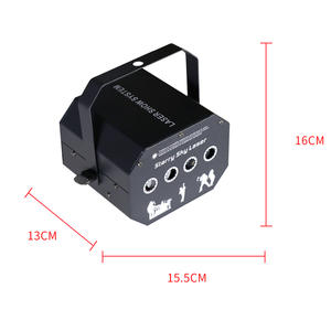 Lámpara de cielo estrellado de cuatro agujeros DMX512, luces de escenario, efecto de haz láser RGB, luz de escenario, proyector láser activado por sonido, espectáculo de iluminación - Product Image 4