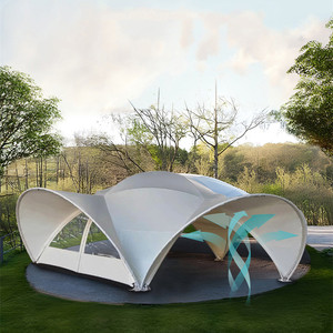 Carpa de Acero con Estructura Esférica Tipo Domo para Exteriores, de Una Sola Capa, Dos Habitaciones, Grande, para Verano, Semi-Permanente, para Acampar - Product Image 4
