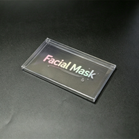 Boîte en plastique PET personnalisée, directement de l'usine, étui d'emballage portable pour masques faciaux et accessoires de beauté cosmétiques