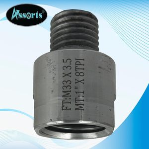 Adaptador de husillo de torno surtido M33 x 3.5 a MT 1 pulgada x 8 TPI para máquina de carpintería - Product Image 1