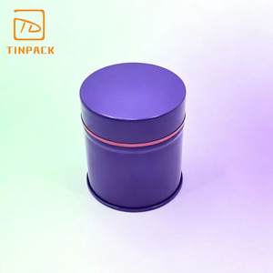 Lata de té con tapa doble impresa personalizada, lata de Matcha de 30g de grado alimenticio, lata redonda pequeña con tapa interior - Product Image 1