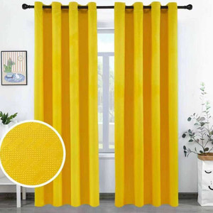 Fornitura all'ingrosso di 30 set Per scatola 140x228cm giallo tende in poliestere con 8 occhielli 30 set Per scatola - Product Image 1
