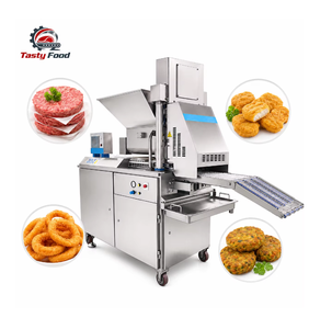 Machine industrielle automatique de formage de galettes de viande de 400 mm de largeur de bande, ligne de production de galettes de viande et de nuggets de poulet à haute capacité - Product Image 6
