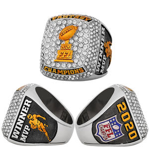 Anello del Campionato di Fantasy Football FFL 2020 in Tungsteno con Pietra Naturale, Nuovo Gioiello Unisex di Moda Europea <span class=keywords><strong>e</strong></span> Americana - Product Image 1