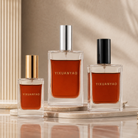 Flacon de parfum en verre rechargeable personnalisé avec logo, 30 ml, 50 ml, 100 ml, flacon de parfum carré vide avec vaporisateur