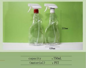 750ml PET Plastic Handheld Gun <b>Spray</b> Cleaning Bottle Customized Oil <b>Cleaner</b> for Cooking Tools - Product Image 2