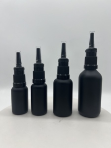 Flaconi Spray Nebulizzatori da 5ml, 10ml, 30ml, 50ml, 60ml, 100ml <span class=keywords><strong>per</strong></span> Sollievo Orale, <span class=keywords><strong>Gola</strong></span>, Nasale e Bocca - <span class=keywords><strong>Spruzzino</strong></span> a Pompa in Vetro Smerigliato Nero - Product Image 2