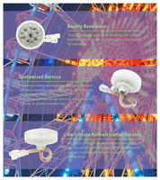 Le fabricant d'origine livre rapidement des LED de fête foraine de carnaval 60Mm automatique 24V E14 éclairage caméléon cabochon RVB