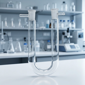 Verre en forme de U MAYALAB pour tube avec bras latéraux, capacité 25 ml, taille 12 mm, pour usage en laboratoire, matériau borosilicate - Product Image 4