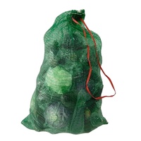 GRS 50*80cm Filet d'emballage vide en plastique rouge PE avec cordon de serrage pour fruits et légumes Sacs en filet Bois de chauffage Pomme de terre Ail Oignon Autres produits