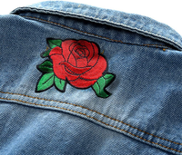 Patch personnalisé petite fleur de rose patchs de transfert de chaleur broderie