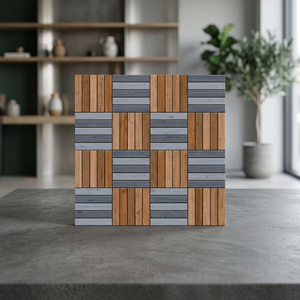 Carreaux de sol en céramique effet pierre brillants 300x300mm Hong Kong Mosaic pour cuisine et salle de bain - Design intérieur - Product Image 4